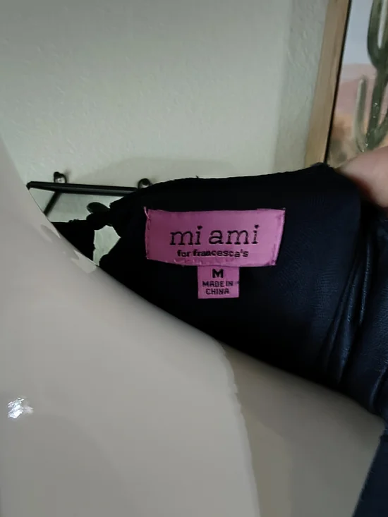 miami Navy Blue V-Neck Long Sleeve Lace Tiered Dress - Picture 10 of 10